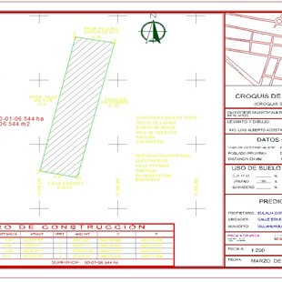 Levantamiento Físico Topográfico a la Sra. Eulalia Cortes López, en la Colonia Linda vista